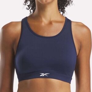 Reebok Sports Bra Women Large Navy Blue PreLoved